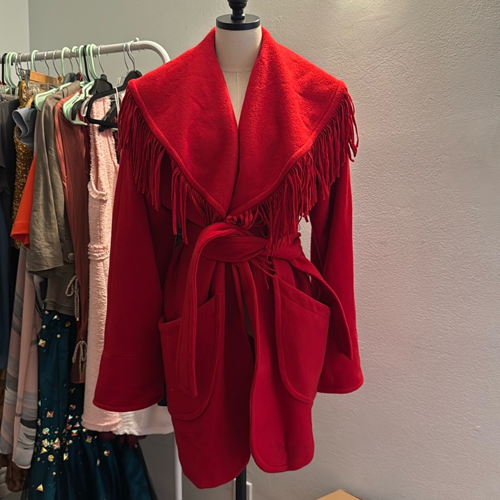 VINTAGE Spiegel Red Wool Coat